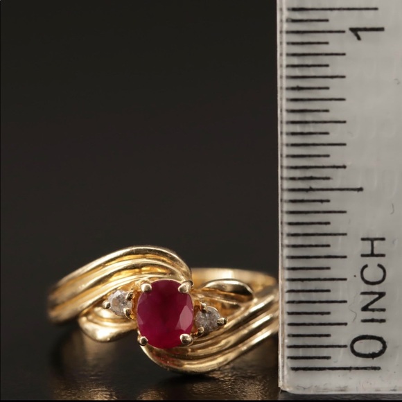 Ruby and diamond ring - Picture 2 of 4